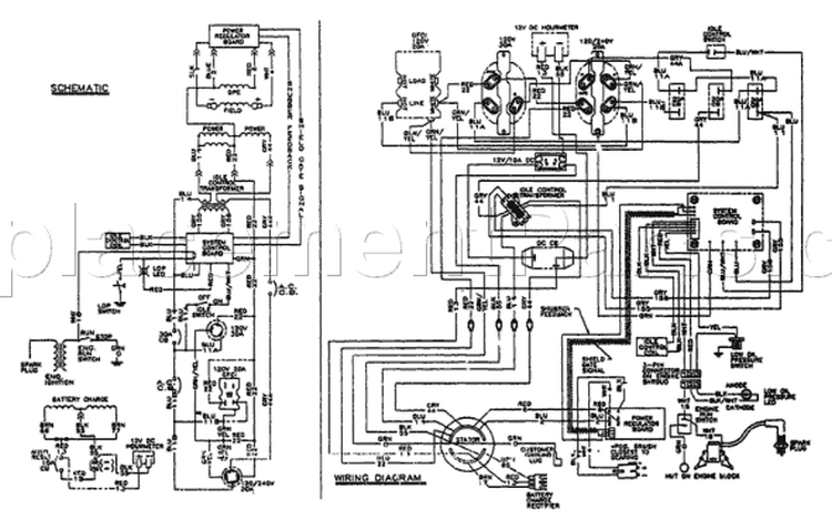 Page D Diagram and Parts List for 9540-2  Briggs and Stratton Generator